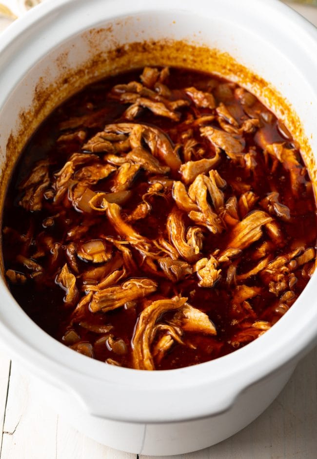 Ethiopian doro wat in a crock pot.