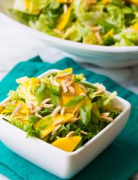 Crunchy Napa Cabbage Salad with Mango and Toasted Almonds on ASpicyPerspective.com