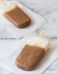 Easy Paleo "Frozen Hot Chocolate" Pops on ASpicyPerspective.com #popsicles #paleo