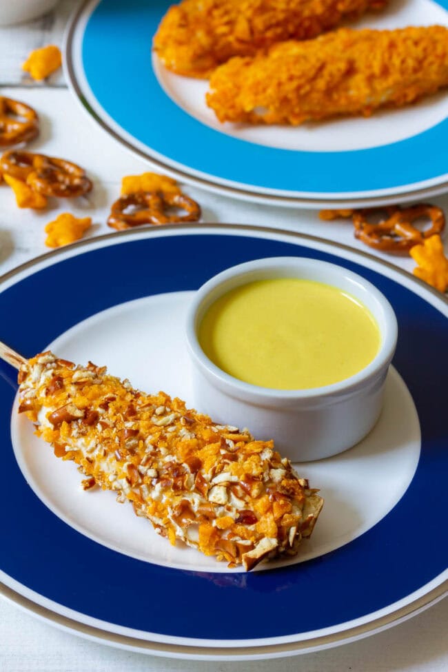 Goldfish and Pretzel crusted chicken