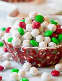 Snowball Party Mix | ASpicyPerspective.com #christmas #ediblegifts