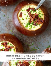 Best Beer Cheese Soup Recipe #ASpicyPerspective #soup #cheese #beer #breadbowls #irish
